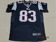 2012 Nike Patriots #83 Wes Welker #12 Tom Brady Blue Elite Jersey